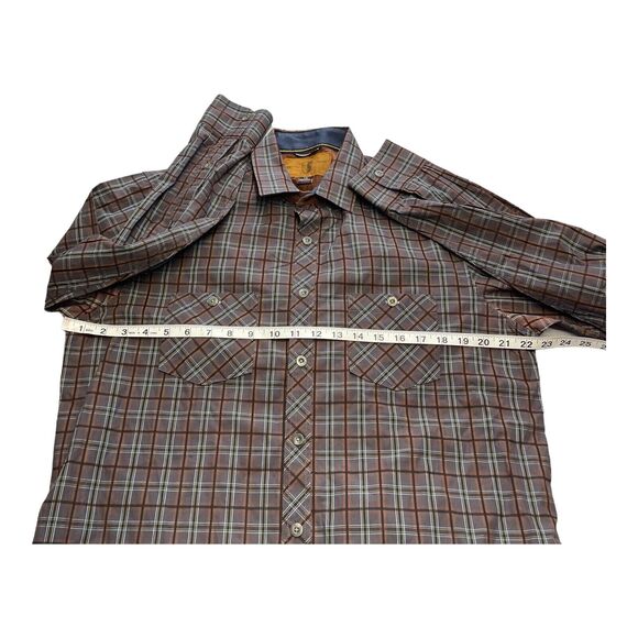 Black Brown 1826 Shirt Mens Large Multicolor Plaid Classic Long Sleeve Button-Up - Picture 4 of 6
